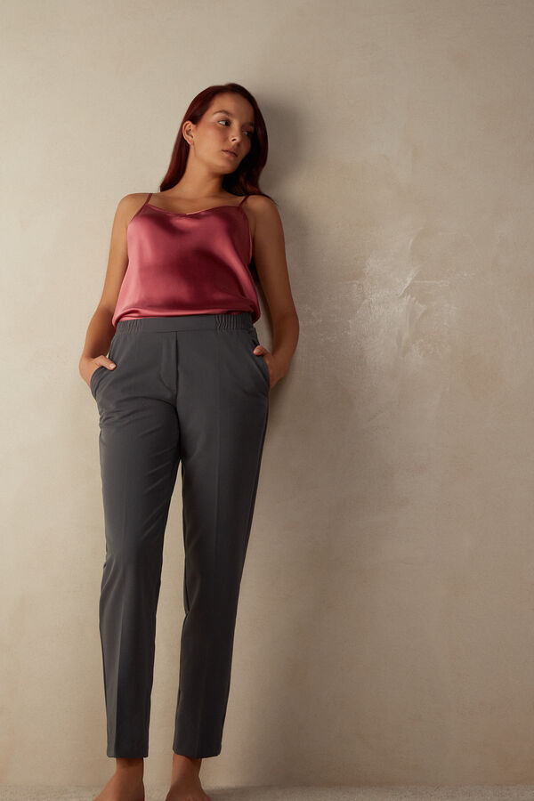 Straight-Leg Trousers with Pockets