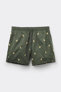 Badeshorts Stickerei Bier
