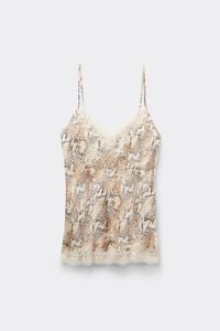 Seductive Glamour Serpent Print Viscose Satin Top