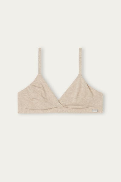 Soutien-gorge triangle sans armatures en coton naturel EMMA