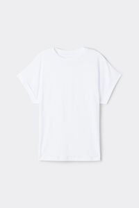 Short-Sleeved Ultrafresh Cotton Top with Turn-Ups