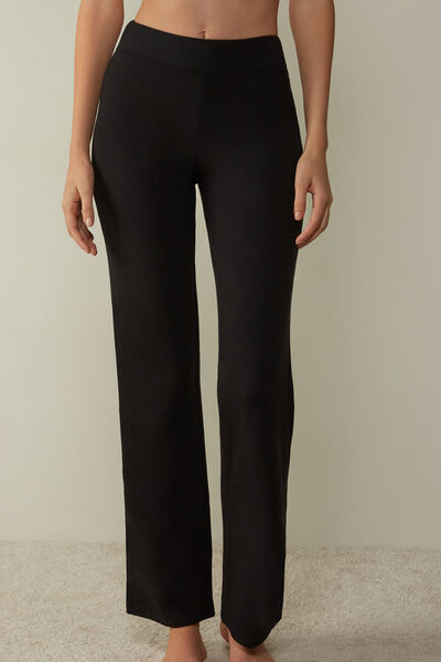 Modal Fleece with Cashmere Cigarette Trousers