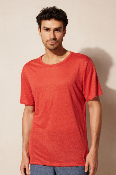 Short-Sleeved Linen T-Shirt