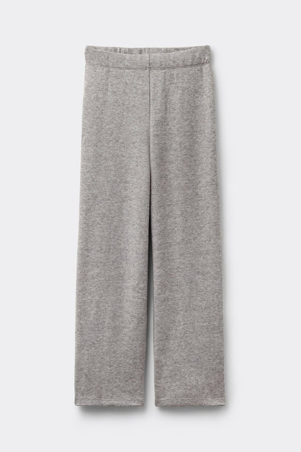 Długie Spodnie Typu Palazzo Soft Tricot