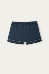 Silk Shorts with Contrast Trim