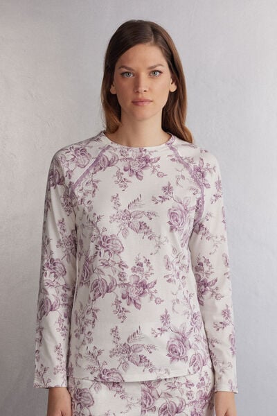 Graceful Simplicity Long-Sleeved Cotton Top