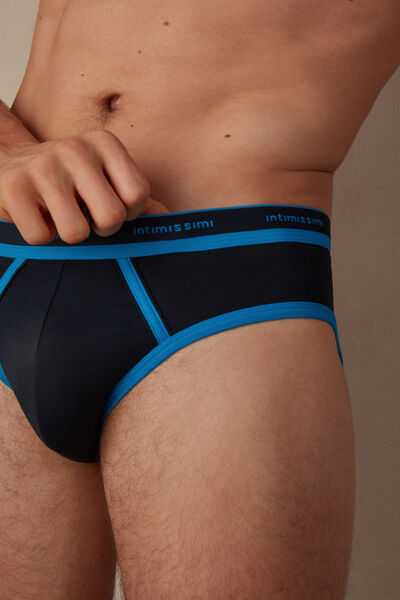 Stretch Supima® Cotton Brief with Logo Detail