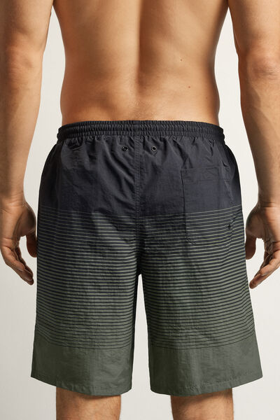 Banyador Bermudes Llargues Estampat Ratlles