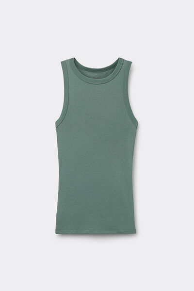 Ribbed Superior Cotton Vest Top
