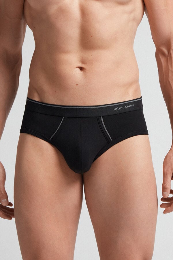 Superior Cotton Briefs with Exposed Elasticated Waistband