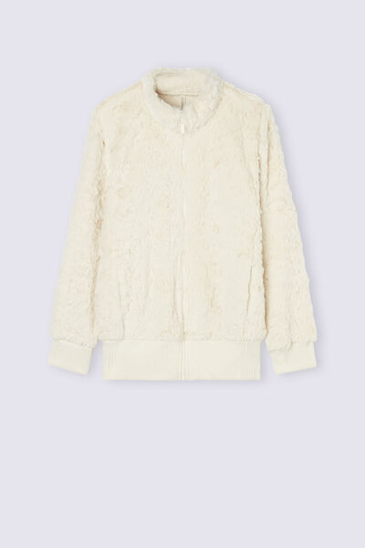Snowing Around Fleece Bomber