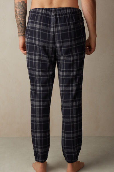 Full-Length Check Tricot Trousers