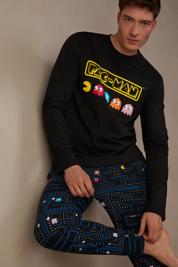 Pijamale Lungi Pac-Man din Bumbac