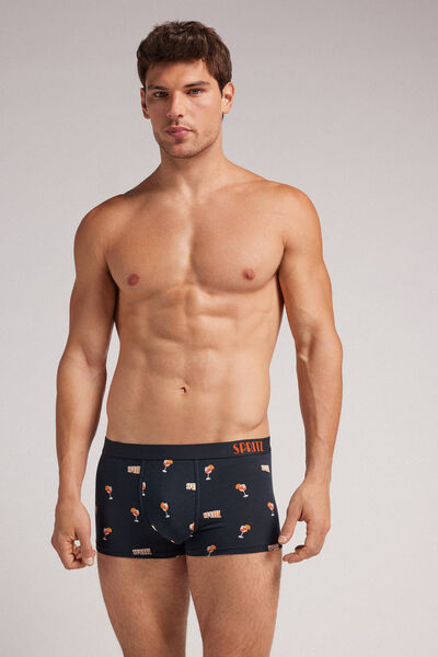 Natural Fresh Cotton Boxers with Spritz Print