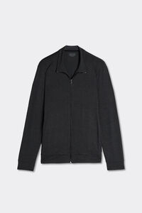 Silk and Modal Zip-Up Sweatshirt