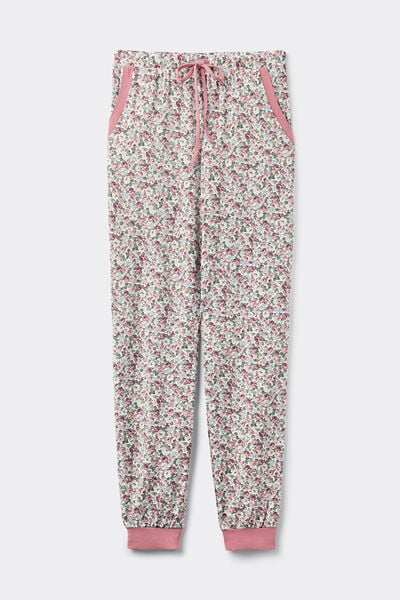 Floral Romance Cuffed Modal Trousers