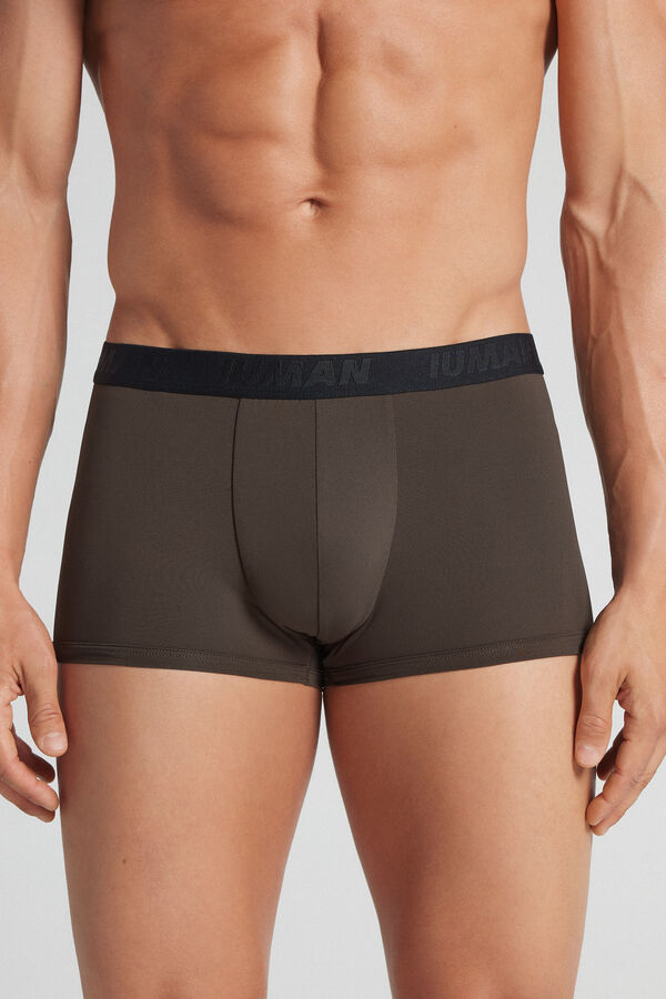 Boxer in Microfibra con Logo