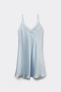 Silky Flowers Silk and Lace Slip