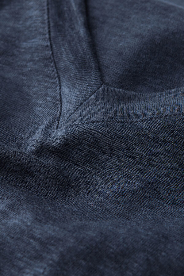 The Pure Linen リネン Vネック ショートスリーブ Tシャツ