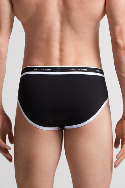 Natural Fresh Cotton Briefs with Logo