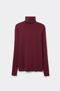 Light Modal with Lamé Cashmere High-Neck Top