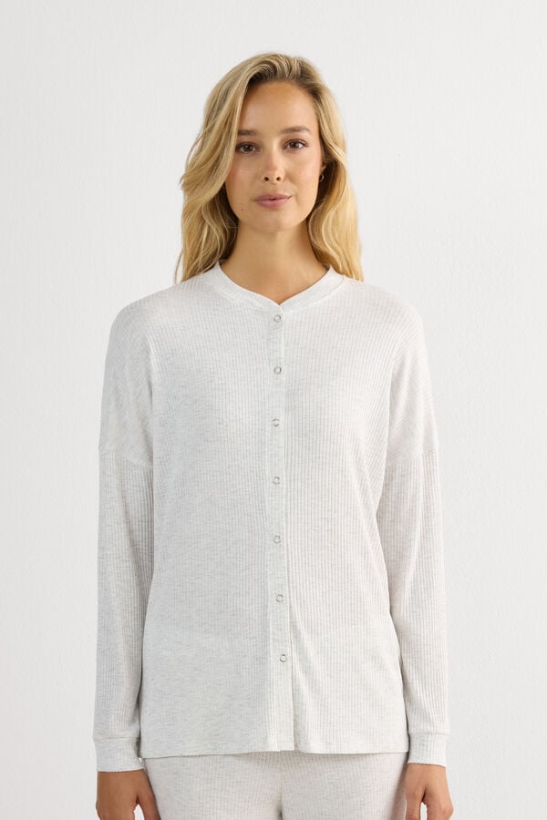 Chic Comfort Long-Sleeved Modal Pyjama Shirt