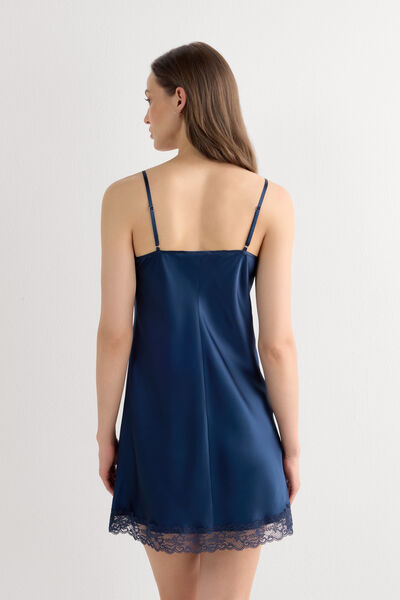Silk Slip with Lace Insert Detail
