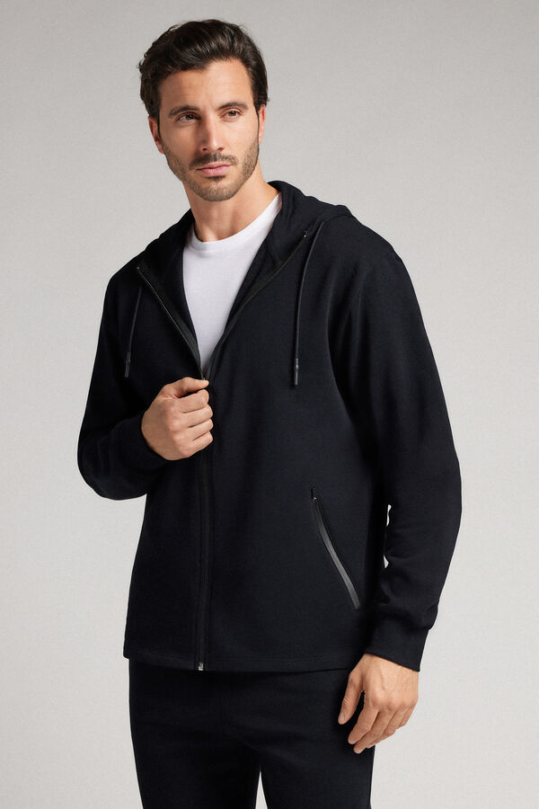 Zip-Up Cotton Sweatshirt