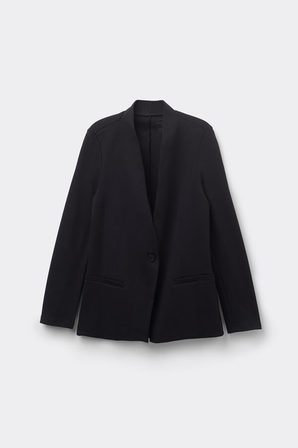 Giacca in Cotone Pesante con Bottone