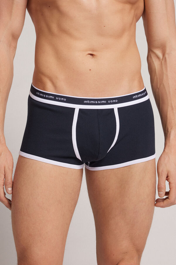 Ribbed Stretch Cotton Boxers