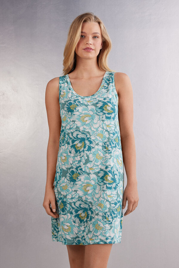 Chemise de nuit en viscose de bambou EMERALD FLOWER