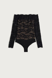 Long-Sleeved Lined Lace Body