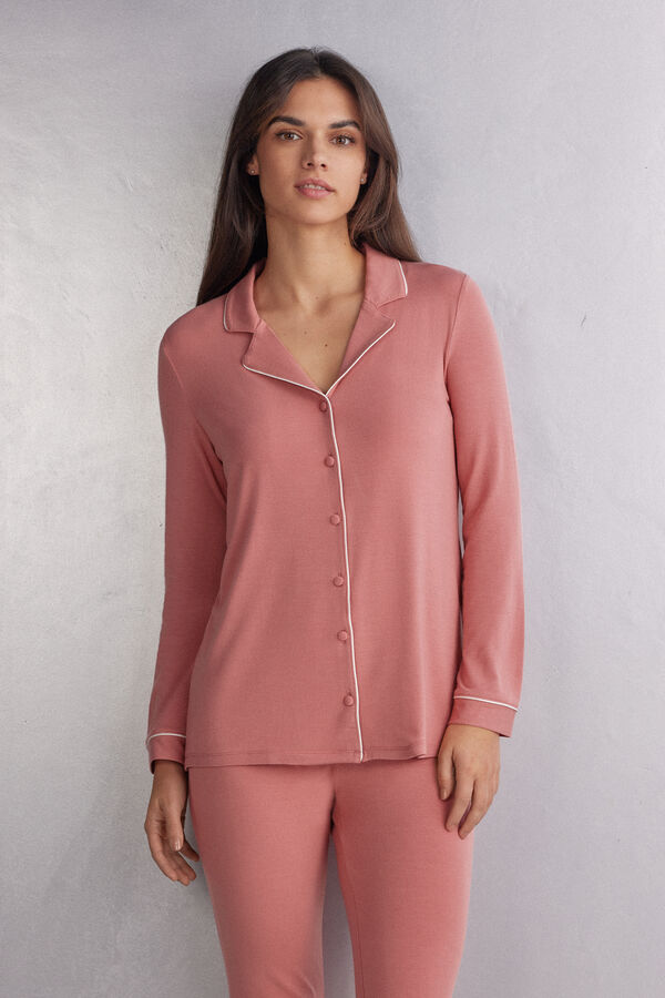 Haut de pyjama manches longues en modal