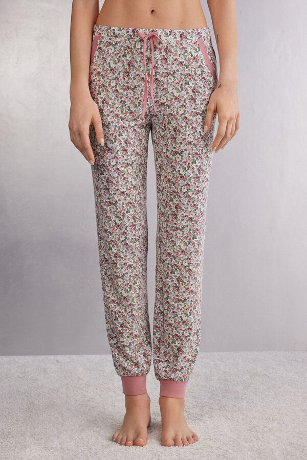 Брюки из Модала с Манжетами Floral Romance