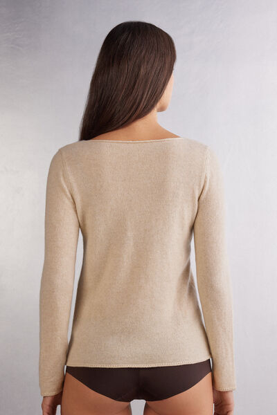 100% Cashmere Long-Sleeved Top