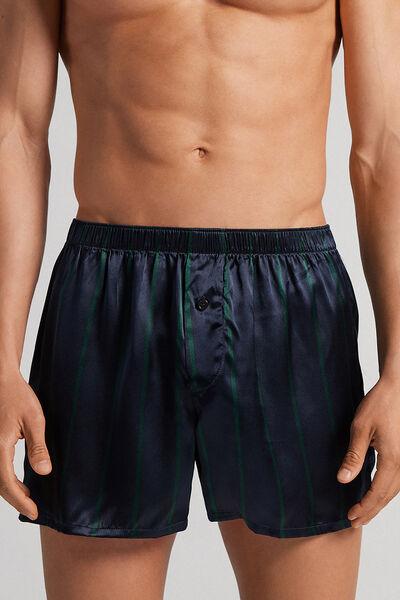 Silk boxers with striped pattern
