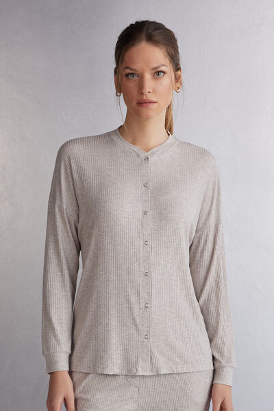 Chic Comfort Long Sleeve Modal Button-Up Top