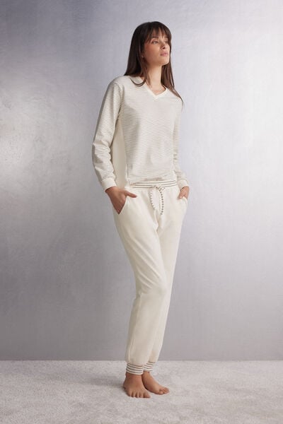 Pantalone Jogger Creamy Stripes