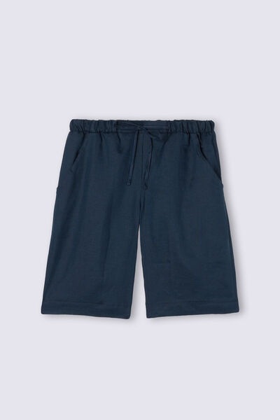 Linen Canvas Bermuda Shorts
