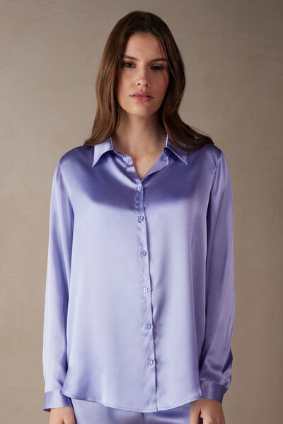 Long-Sleeved Silk Top