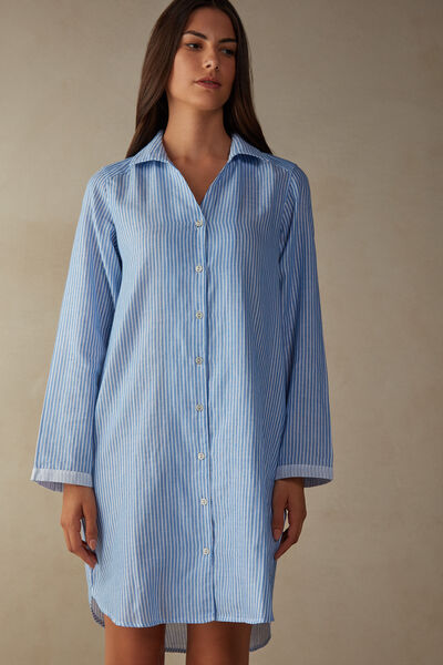 Early in the Morning Button Up Night Shirt
