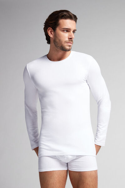 Camiseta básica de manga larga para hombre de modal