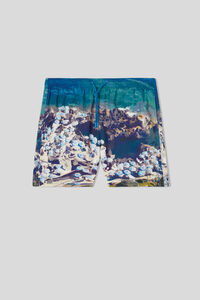 Costume Boxer Mare Macro Stampa Spiaggia