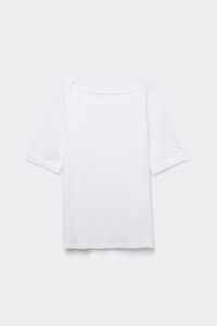 T-shirt manches courtes à col bateau en coton ultraléger supima®