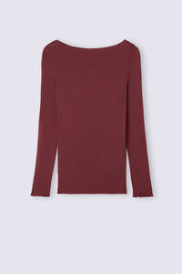 Maglia in Modal Ultralight con Cashmere con scollo a Barchetta