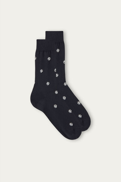 Men's Short Socks in Patterned Supima® Cotton