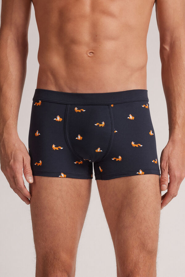 Cotton Boxers with Fox Print