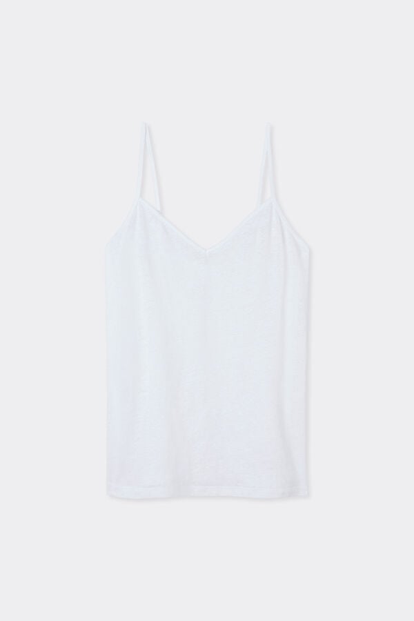 V Neck Linen Top