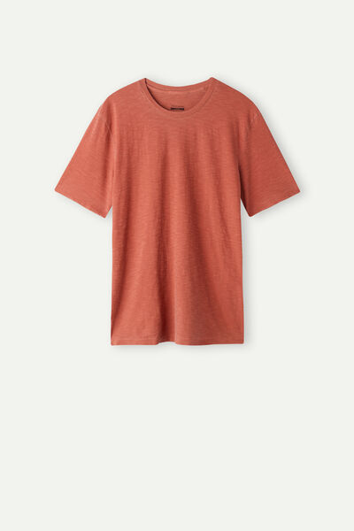 Infärgad t-shirt i bomullsjersey