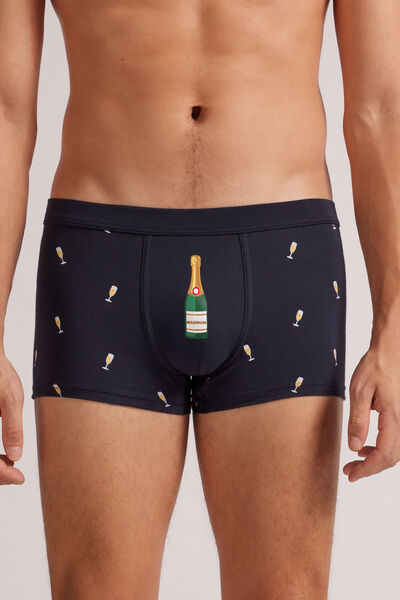 Boxershorts aus Superior-Baumwolle mit Sekt-Print